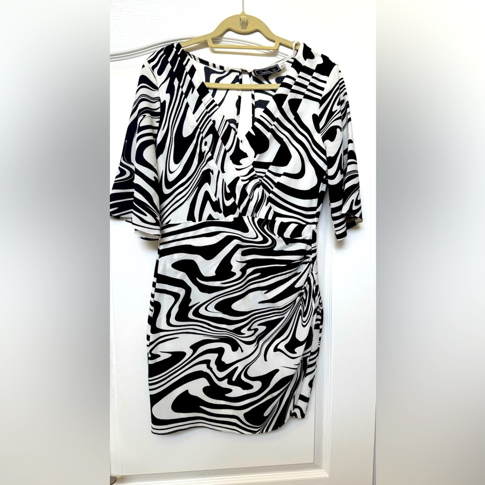BECCA Black and White Zebra Print Top